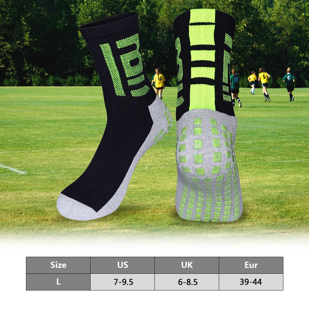 1 пара силиконовых футбольных носков хлопковые нескользящие Дышащие носки