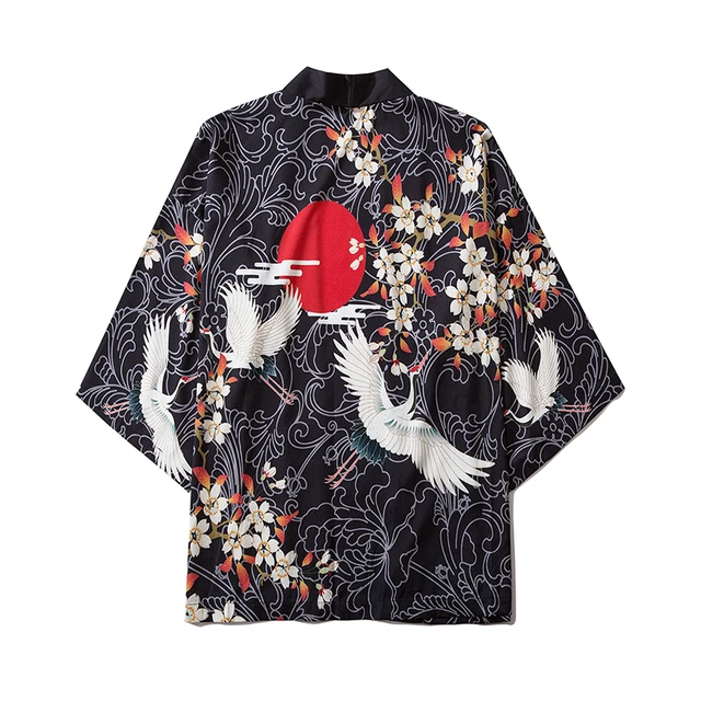 Bebovizi Japanese Style Cat Samurai Kimono Streetwear Men Women Cardigan Japan Harajuku Anime Robe Anime Clothes 2020 Summer 6009
