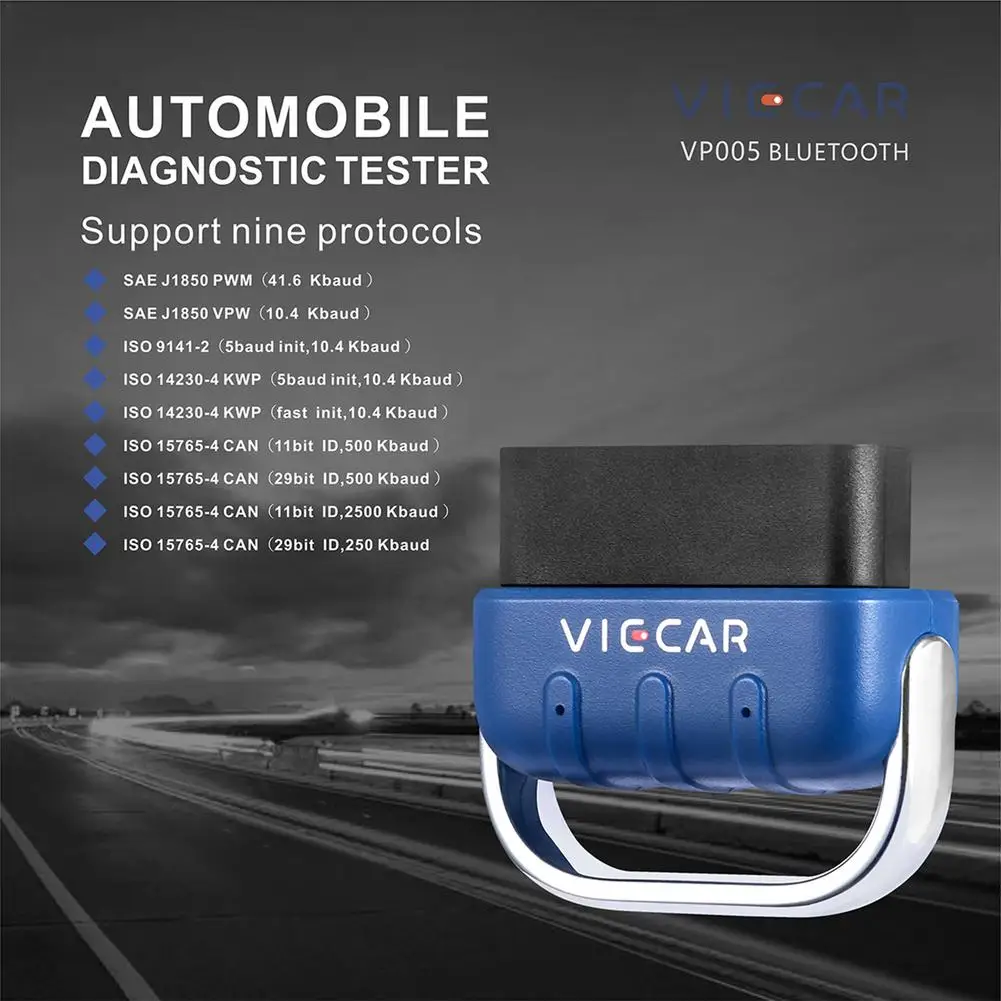 For Android/iOS Viecar VP005 Bluetooth 5.0 OBD2 Scanner Tool New BLE