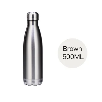 

1PC 500ml Double Wall Thermos Cup Insulated Vacuum Flask Stainless Steel Thermos for Sports Water Bottles