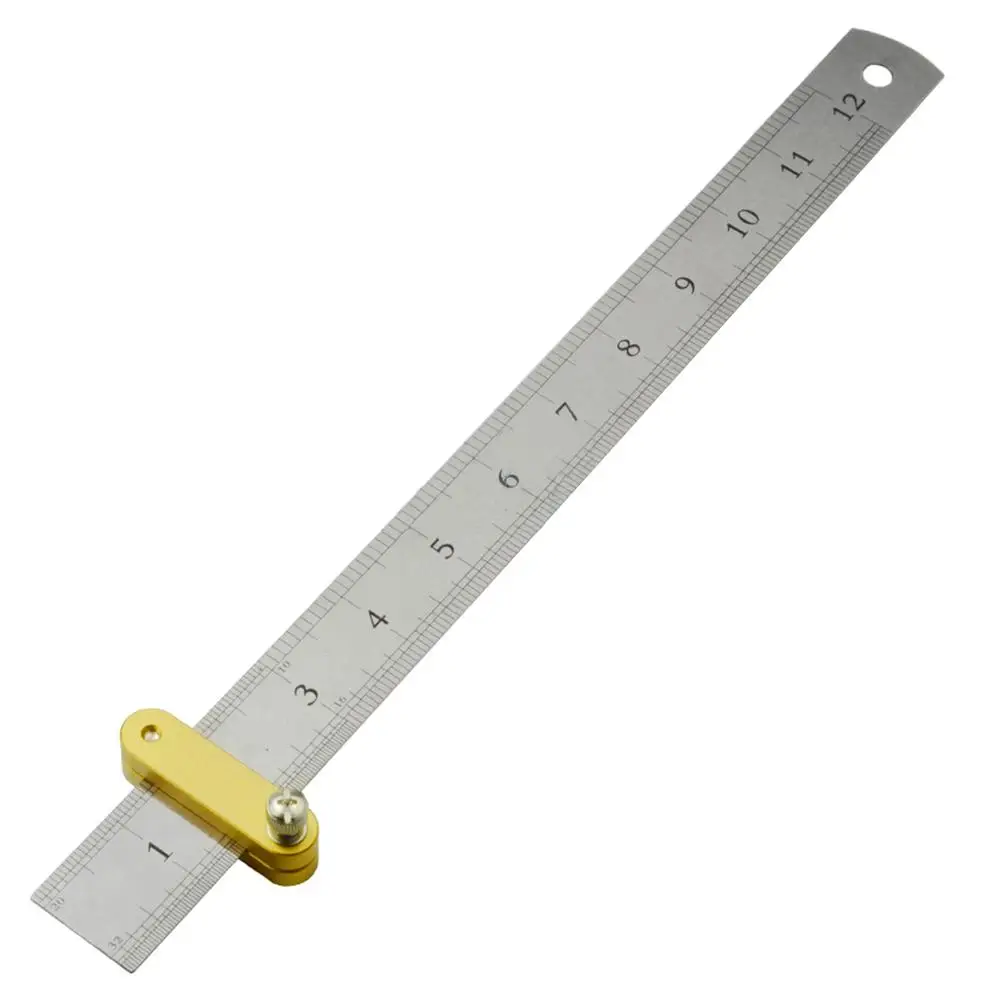 

Steel Ruler Locator Aluminum Alloy Mark Scraper Woodwork Designing Machine Scribe Woodworking Tool