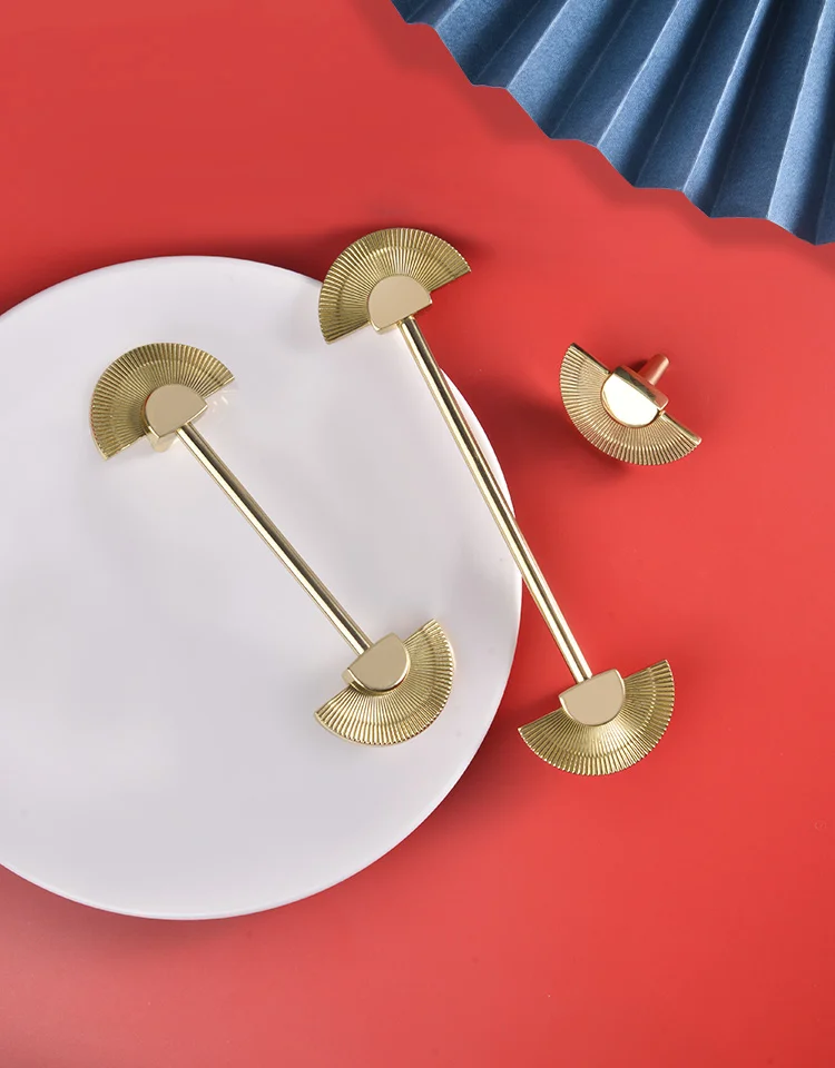 alça de bronze para armário, cozinha, estilo nórdico