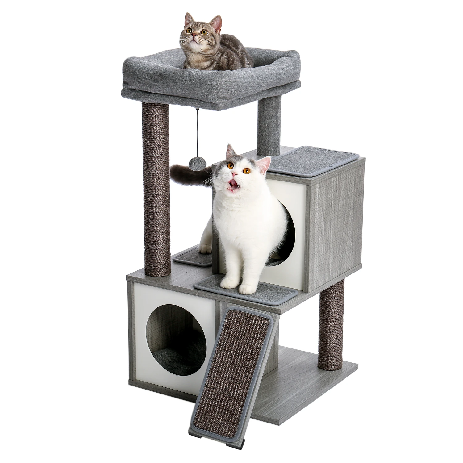 Tour D Arbre A Chat Moderne Avec Poteaux A Gratter Recouverts De Sisal Grand Espace Et Grande Perche Pour Chats De Petite A Moyenne Taille Aliexpress
