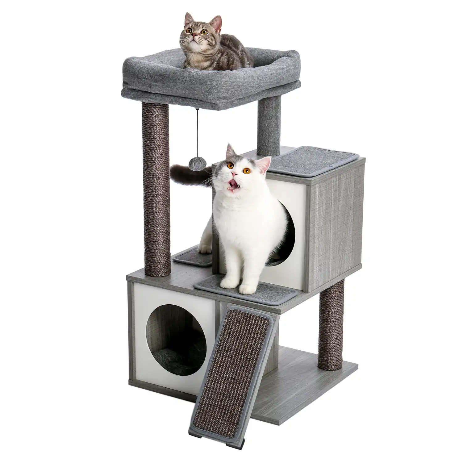 Tour D Arbre A Chat Moderne Avec Poteaux A Gratter Recouverts De Sisal Grand Espace Et Grande Perche Pour Chats De Petite A Moyenne Taille Aliexpress