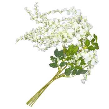 

Artificial Silk Wisteria Vine Ratta Silk Hanging Flower Wedding Decor,6 Pieces,(White)