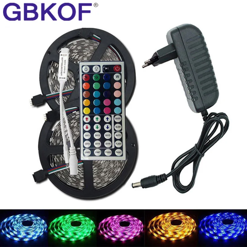 GBKOF SMD RGB Светодиодный светильник 5050 2835 10 м 5 светодиодный светодиоды лента Диодная