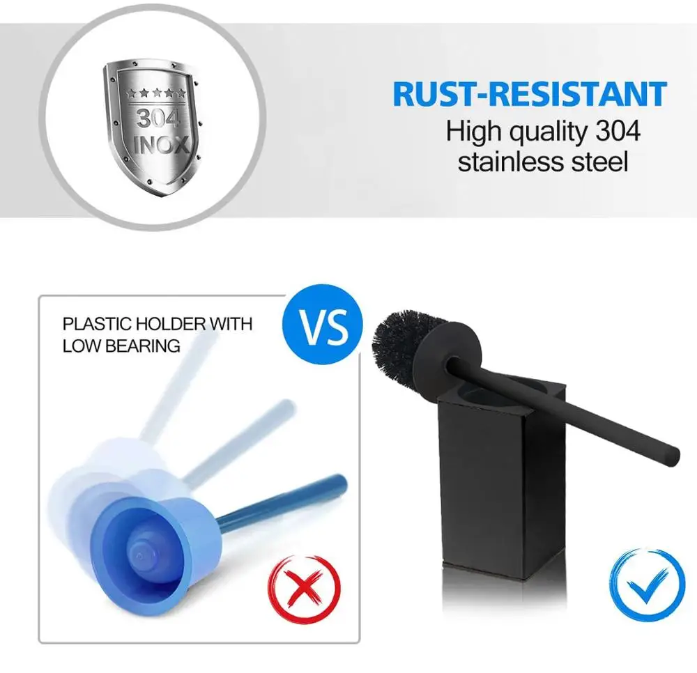 Щетка для унитаза из нержавеющей стали 304 хромированный держатель чистки ванной
