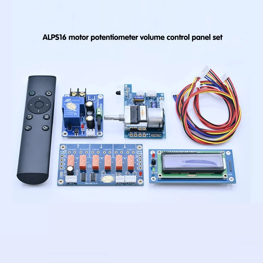 

Remote Control Volume Control Panel ALPS16 Motor Potentiometer With 1602 Display And Switch Board Sound Source Switch