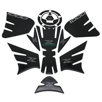 

Motorcycle 3D Fiber Sticker Sets Tank Decal Protector Pad Set For Kawasaki Z1000 2014-2018 Motorcycle Accessories