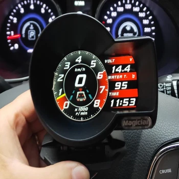 Online Magician OBD Instrument None Car Multi-function Meter Tachometer Oil Temperature Meter Water Temperature Meter Head-up