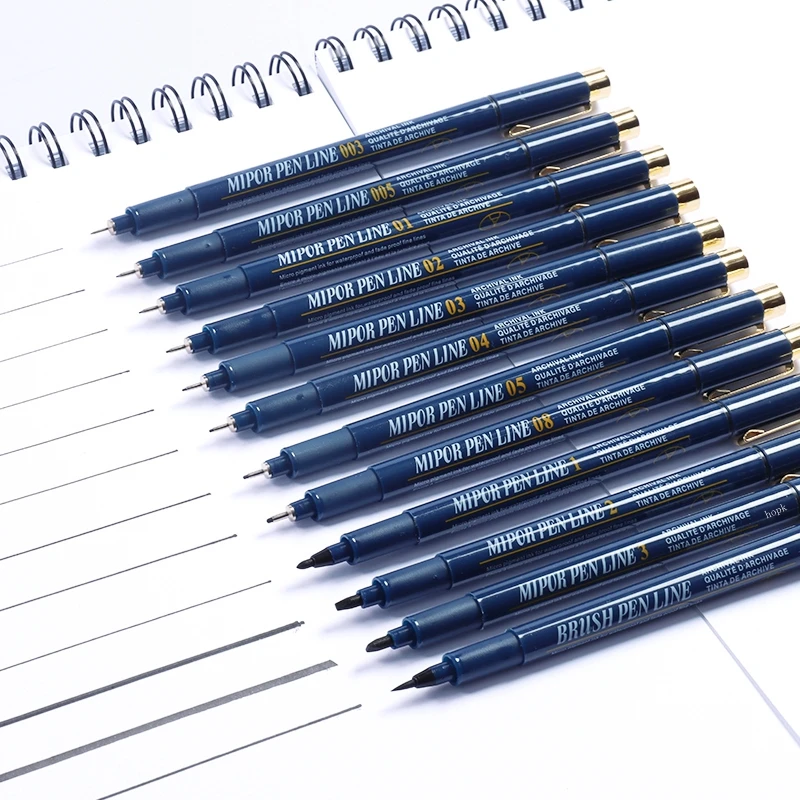 Micro Pens set, Fine Point, Fineliner Ink Pens, Pigment Liner Sketch Pen,  Technical Drawing pen, Black, for Art Sketching Anime