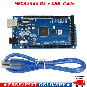 

MEGA 2560 R3 Development Board CH340G ATMEGA 2560 Kit USB Cable for Arduino AAA+