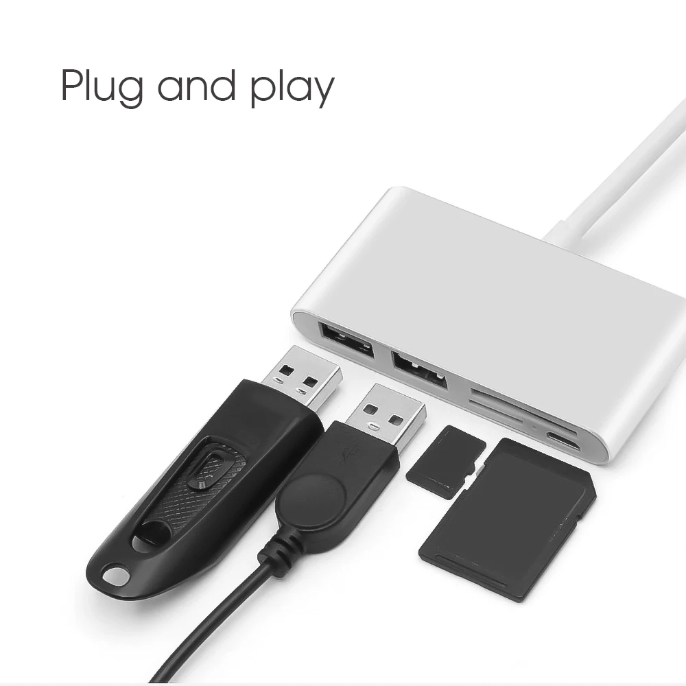 USB 3,1 type C концентратор для OTG SD/TF кардридер USB 3,0 Micro USB адаптер питания для Macbook Air Pro Surface Pro 6 huawei mate 20