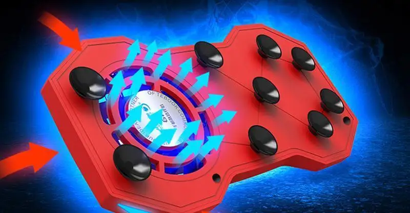 Игровой коврик кулер вентилятор охлаждения геймпад кольцо держатель подставка 2000 мАч Внешний аккумулятор светодиодный силикагель Адсорбция для 4 6 дюймов смартфон