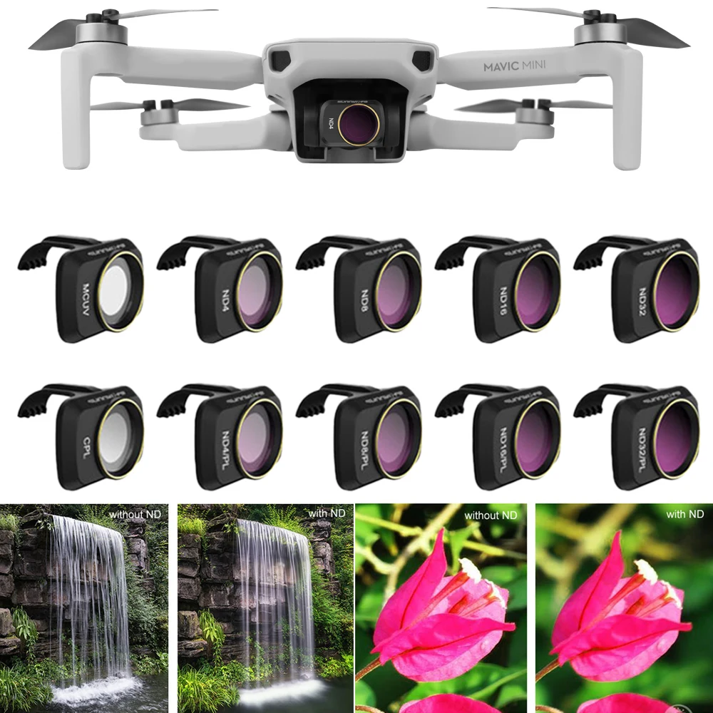 Фильтр для объектива камеры MCUV ND4 ND8 ND16 ND32 CPL ND/PL Комплект фильтров для DJI Mavic Mini Drone аксессуары