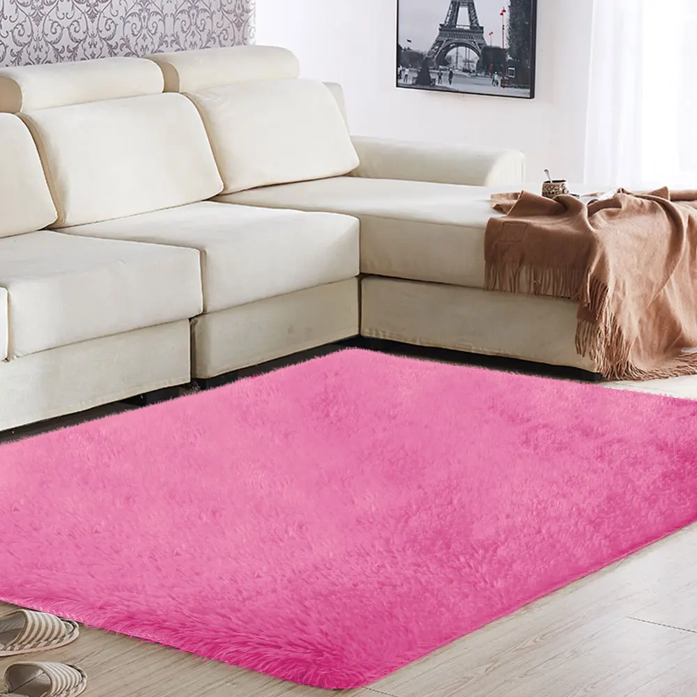 160x230 см, пушистые ковры, Нескользящие теплые ворсистые плюшевые мягкие ковры для гостиной, спальни, декоративные коврики - Цвет: Rose