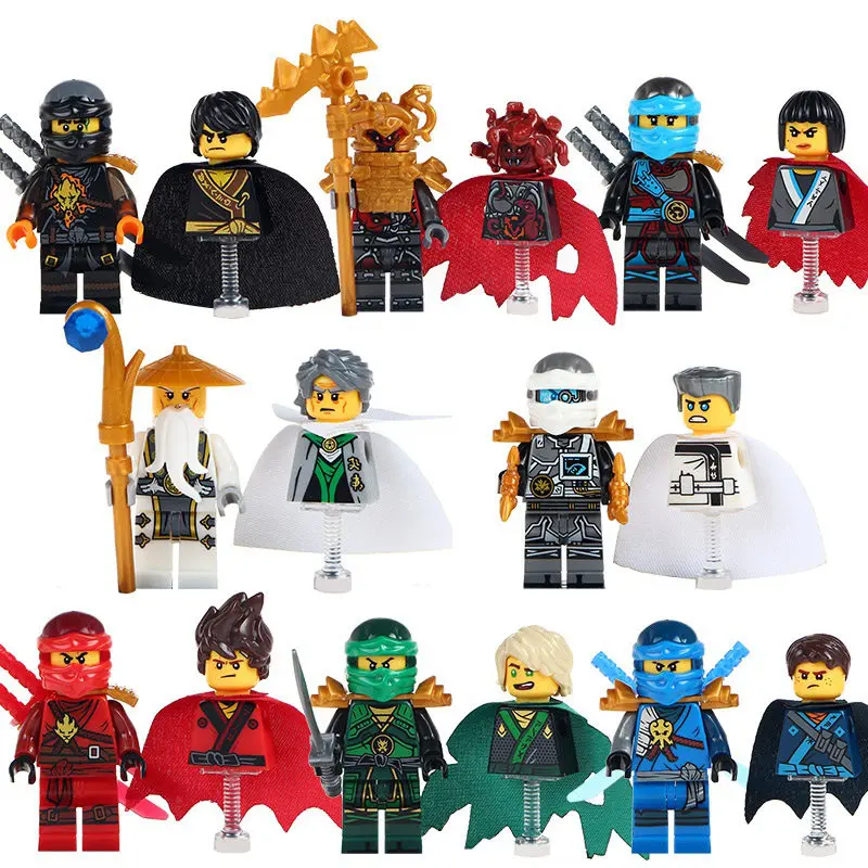 Buiding Blocks 10 много ниндзя фильм Hutchins Чоппер Maroon Mr. E Misako Garmadon Snake Jagu кирпичи Коллекция игрушек для детей - Цвет: Фиолетовый