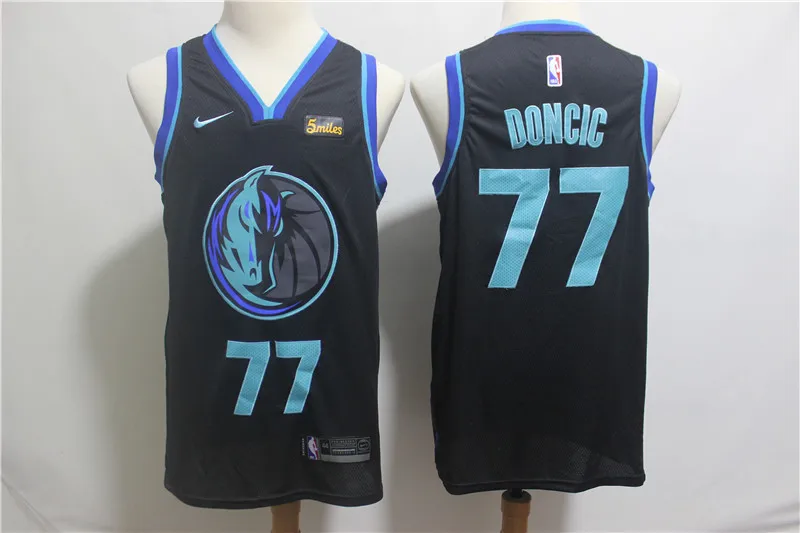 4 Даллас Женский baskeball#41 Dirk Nowitzki#77 Luka Doncic#6 Кристапс Порзингис майки - Цвет: 4