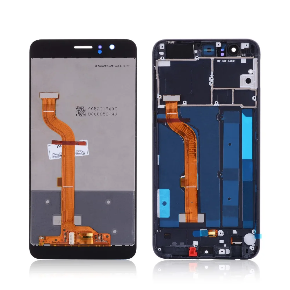Дисплей для Honor 8 Ремонт сенсорного ЖК-экрана с рамкой 5,2 ''ЖК-дисплей для huawei Honor 8 дисплей FRD-L09 запасные части
