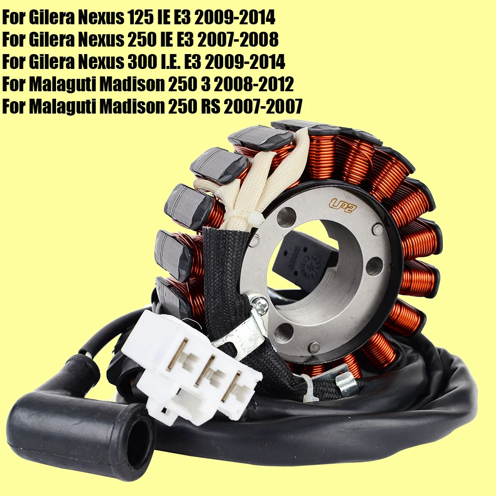 

Stator Coil for Gilera Nexus 125 250 300 IE E3 for Malaguti Madison 250 3 RS Motorcycle Generator Magneto Coil