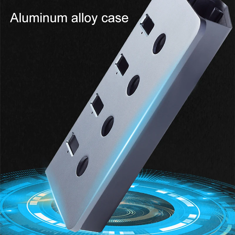 CHUYI USB 3,0 концентратор 4 порта с СВЕТОДИОДНЫЙ Переключатель ВКЛ/ВЫКЛ USB C разветвитель адаптер Высокая скорость для портативных ПК