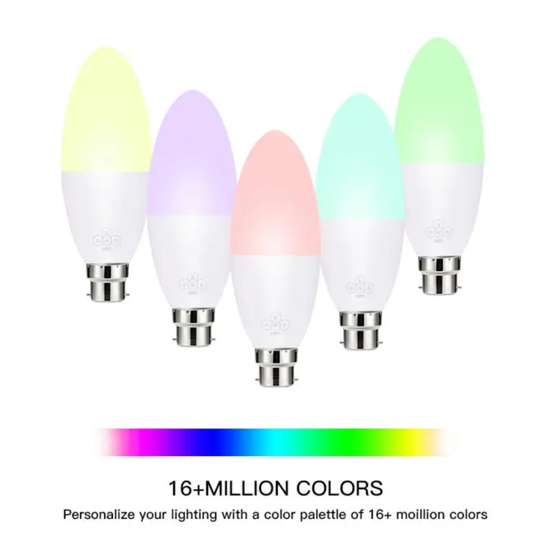 6 Вт светодиодные огни украшения E14/E27 смарт WiFi свечи лампы RGB лампы Поддержка Alexa/Google Home/IFTTT умный динамик Голосовое управление