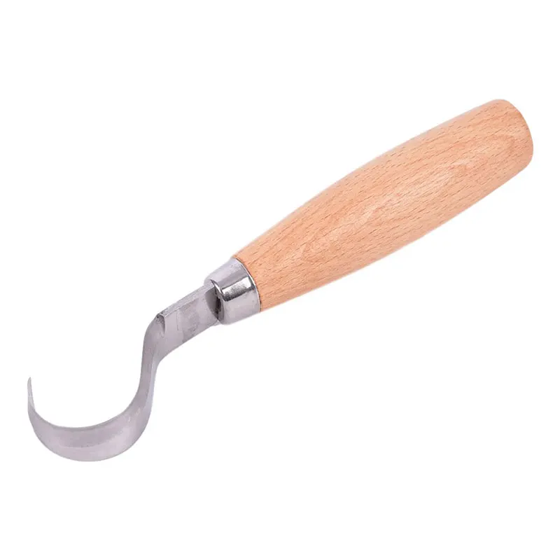 DIY Hook Knife Carving Tools Ergonomic Woodworking Spoon Durable Crooked Beginners Sculptural Stainless Steel Professional | Инструменты