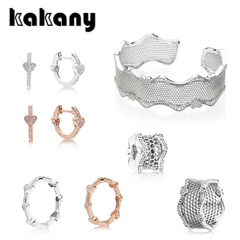 

2020 New Fashion High Quality 100% S925 Sterling Silver Classic Retro Rose Gold Shiny Crystal Earrings Set Series Jewelry
