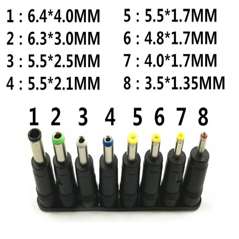 8 шт./компл. штекеры постоянного тока 5 5x2 1 мм универсальный Штекерный разъем для