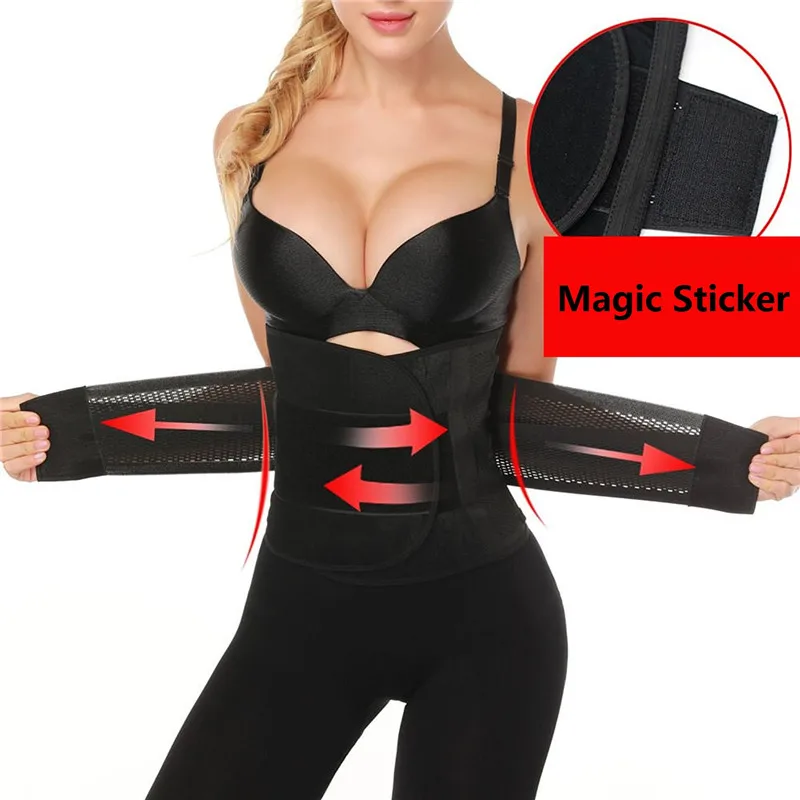 black magic sticker NINGMI Корректирующее белье для похудения, Утягивающее женское нижнее белье, моделирующий пояс, Корректирующее белье, тонкая талия, корсетный пояс - Цвет: black magic sticker