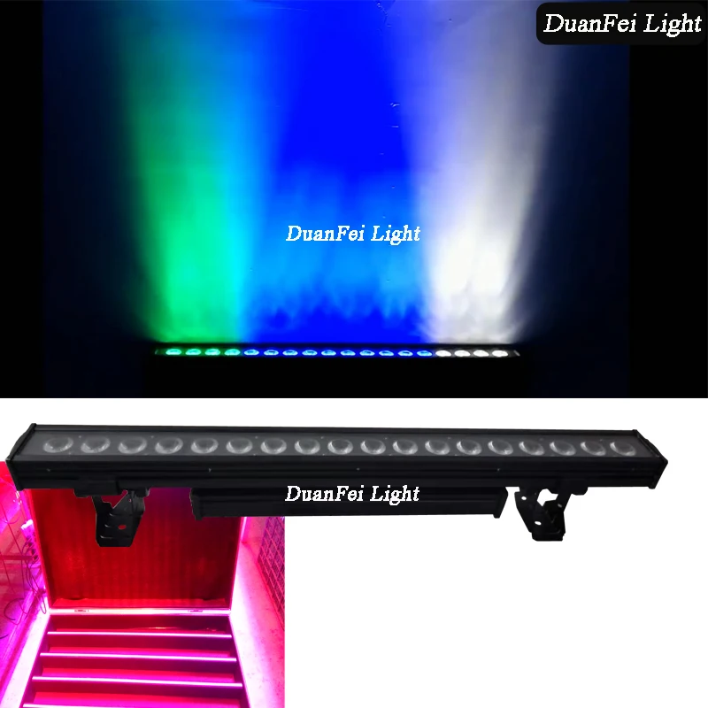 4 шт.+ Flycase) диско-бар свет 18x18 Вт rgbwa uv 6в1 настенная шайба led lyre полоса со светодиодами точка led rgbwa uv ip65