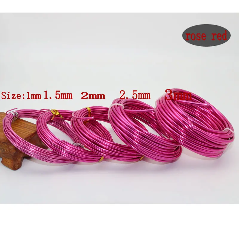 Путем самостоятельного выбора между цветами алюминиевый провод 3/2. 5/2. 0/1. 5/1 мм алюминиевая проволока ювелирные изделия технологический Материал мягкой проволоки алюминиевый провод 10-5 м - Цвет: rose red