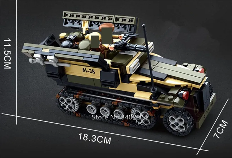 8 шт./лот армейский спецназ Военный танк модель грузовика строительные блоки