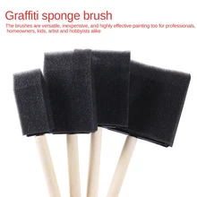 4 шт. DIY Детские художественные деревянные принадлежности ручка подарок инструмент для граффити пена губчатая игрушка набор кистей для рисования детей школы