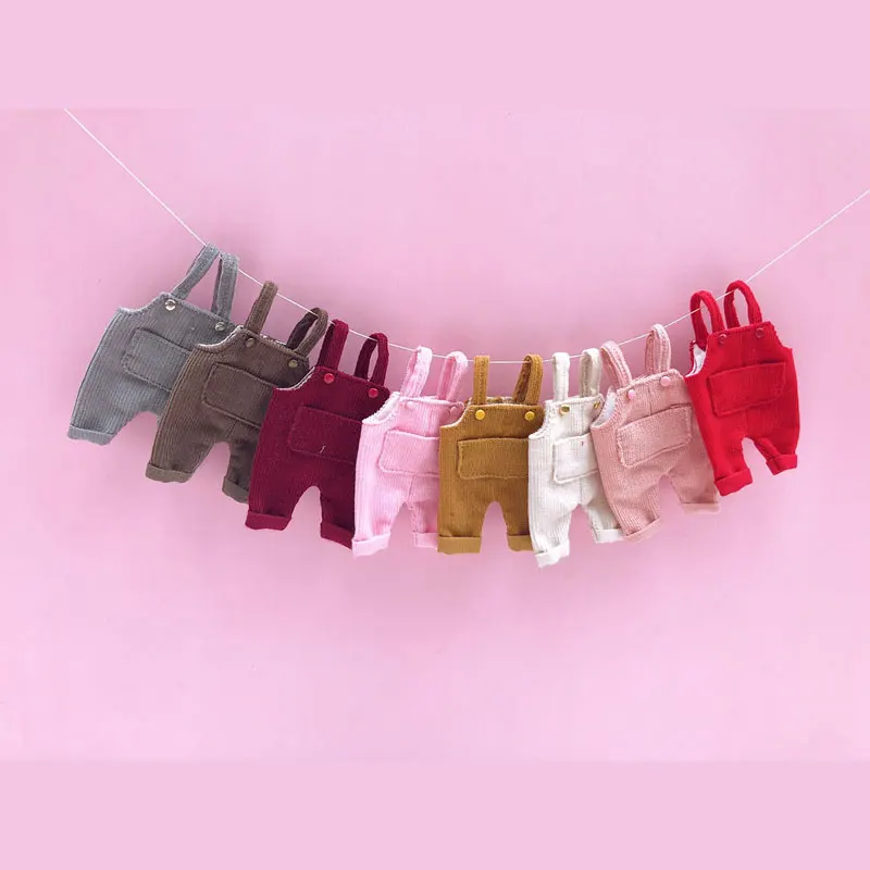 

ob11 doll overalls trousers 1/12 bjd doll clothes beautiful knot pig corduroy trousers Mini Obitsu 11 doll Accessories