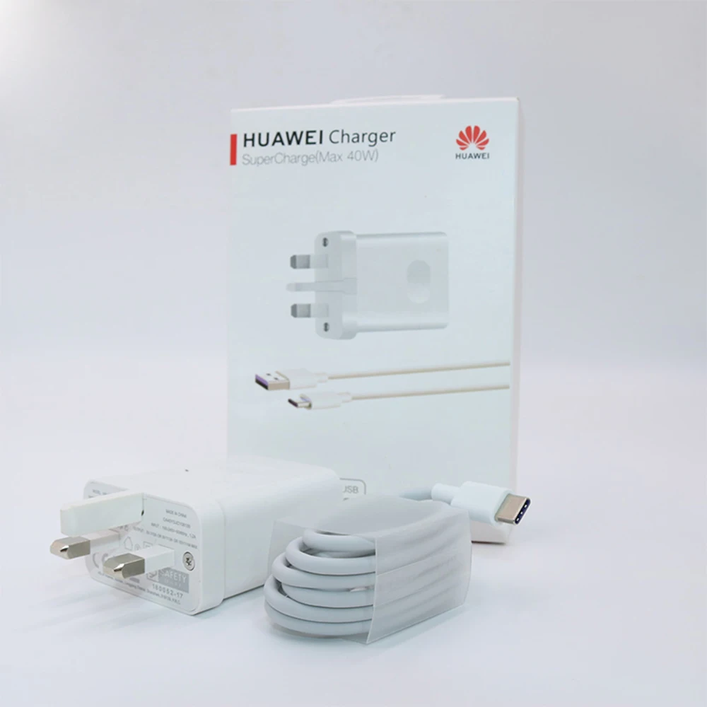 huawei 40 Вт ЕС США Великобритания супер зарядное устройство адаптер питания 5A USB TYPE-C кабель для Honor 10 9 Nova 6 6SE 5 5i p30 pro p30 p20 p10