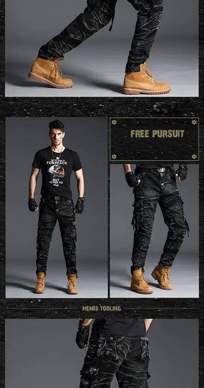 Уличная одежда, черные брюки-карго, techwear joggers, модные камуфляжные тактические брюки с множеством карманов, мужские повседневные брюки modis