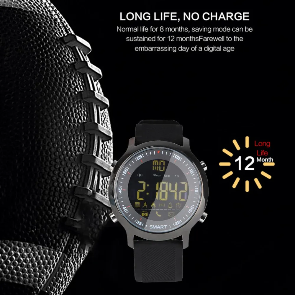 EX18 Sports Smart Watch Step Counter Phone Information Alarm Clock Reminder Bluetooth Waterproof Luminous Dial Wristwatch