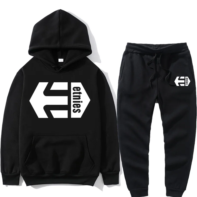 

Autumn Winter Tracksuit Men Sets Etnies Hoodie+Pants Pullover Sweatshirt Sportswear Suit Men Clothing Ropa Hombre Plus Size 3XL