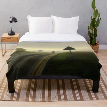 

Soft Blanket for Bed Sherpa Flannel Fleece Blanket Home Travel Sofa Soft Throw Blanket Leaving Early Misty Morning