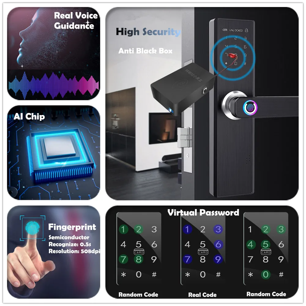 Bluetooth APP smart keyless дверной замок отпечатков пальцев, электронная карта паролей и ключ доступа для дома и отеля и квартиры и т. Д
