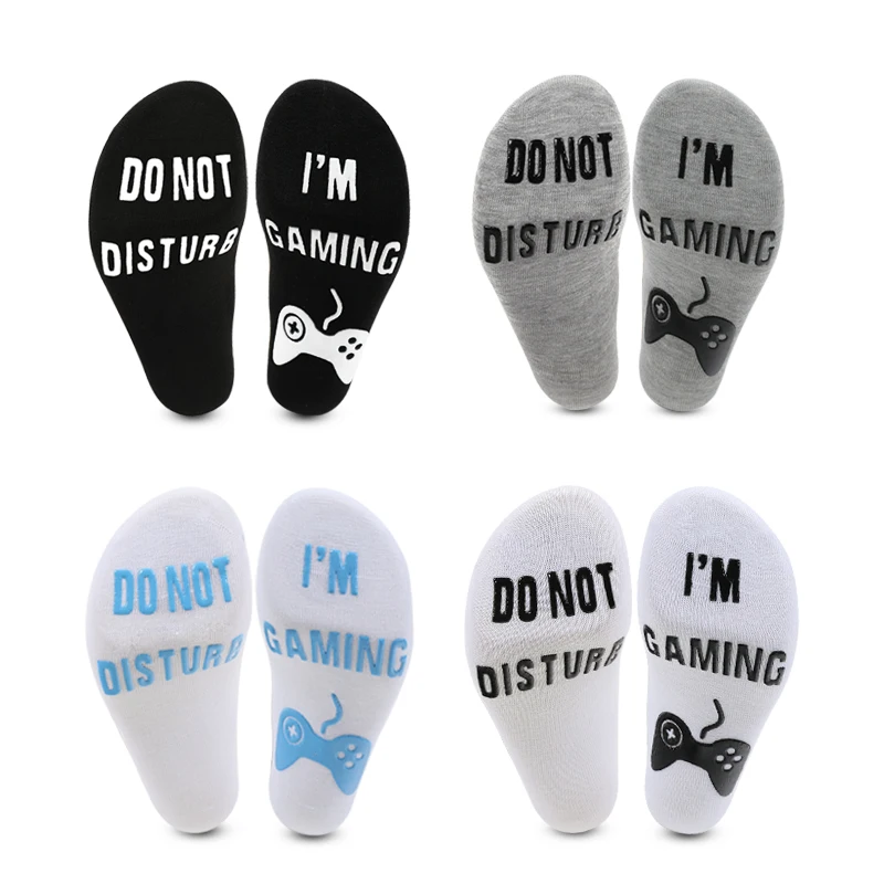 Amazon Популярные носки с трехмерной аппликацией в виде слова не беспокоить игры