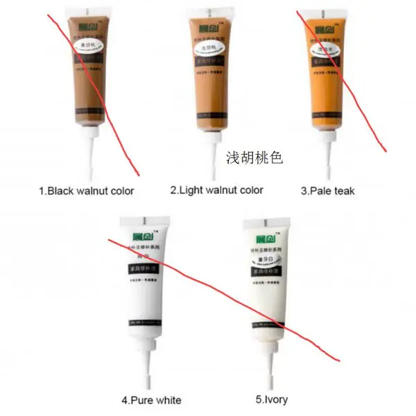 Light walnut Деревянная мебель ремонт патч крем краска Touch Up Kit маркер воск царапины наполнитель для удаления ремонт мебель царапины быстрый ремонт - Цвет: Light walnut
