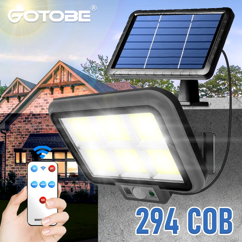 90/150/216/290 LED Solar Lamp Outdoor Waterproof 3 Working Mode Motion Sensor Wall Lights for Yard Garage Garden Lighting | Лампы и