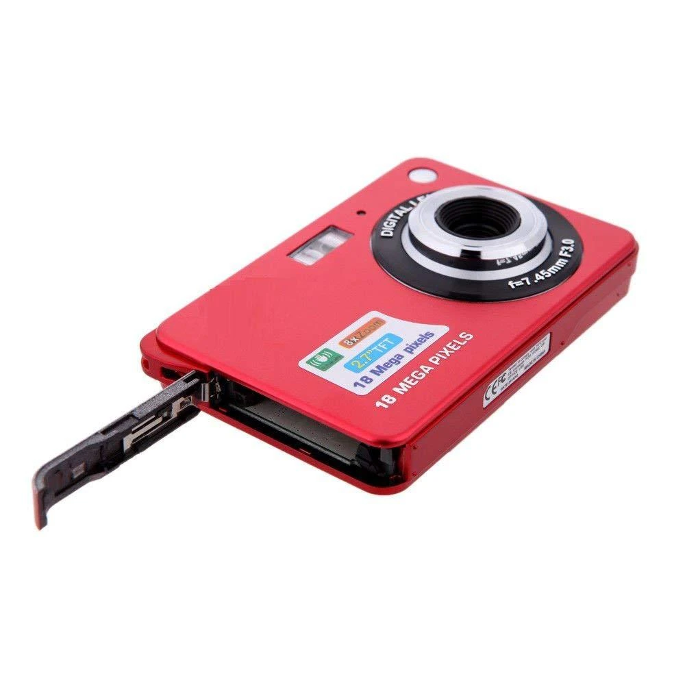 미니 디지털 카메라 손떨림 방지 사진 카메라, 8 배 줌, Tft LCD 스크린 카메라, 2.7 인치, 18mp, 720p