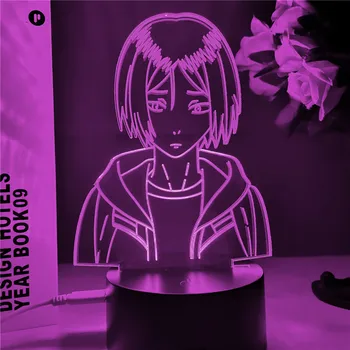 

Acrylic Led Night Light Anime Haikyuu Shoyo Hinata Figure for Kids Bedroom Decor Nightlight Cool Manga Gadget Child Table Lamp