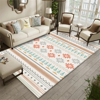 

AOVOLL Rugs and Carpets for Home Living Room Geometric Ethnic Style Crystal Velvet Carpet Rugs for Children Rooms Kids Bedroom