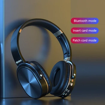 

New Foldable wireless bluetooth 5.0 headset large moving coil high-definition cool headset for heavy metal music Exquisite gift