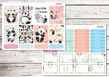 

7sheets/pack Lovely panda Weekly Label Decorative Sticker DIY Planner Diary Scrapbooking Album Stickers