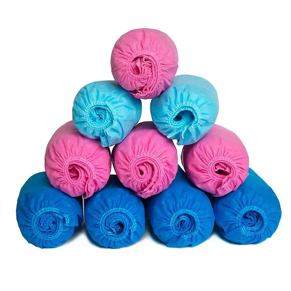

100 Pack Shoe Covers Disposable Non Slip Durable Water Resistance Non-Woven Fabrics Boot & Shoes Cover For Construction